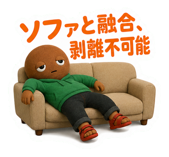 ソファと融合、剥離不可能