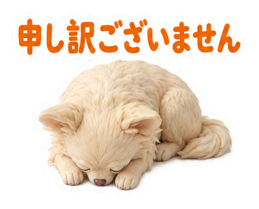 申し訳ございません