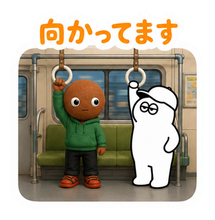 向かってます