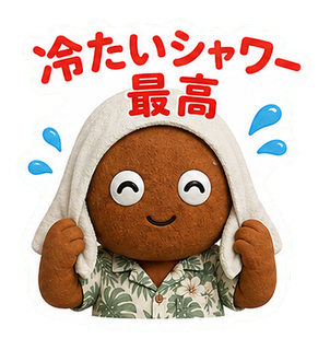 冷たいシャワー最高