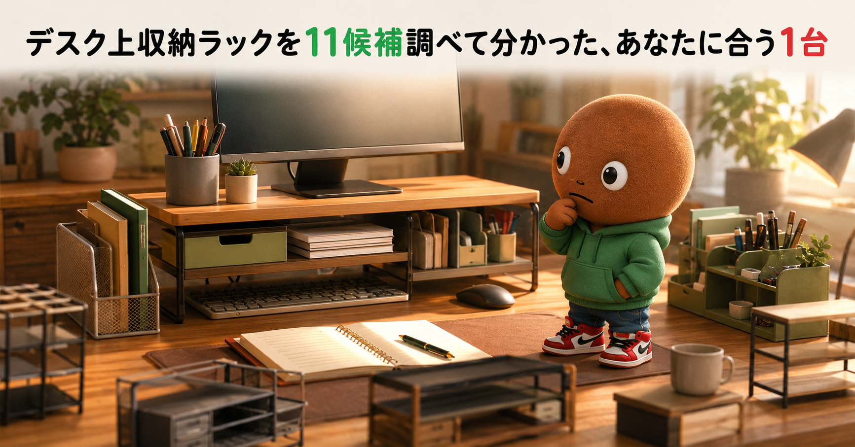 デスク収納ラック