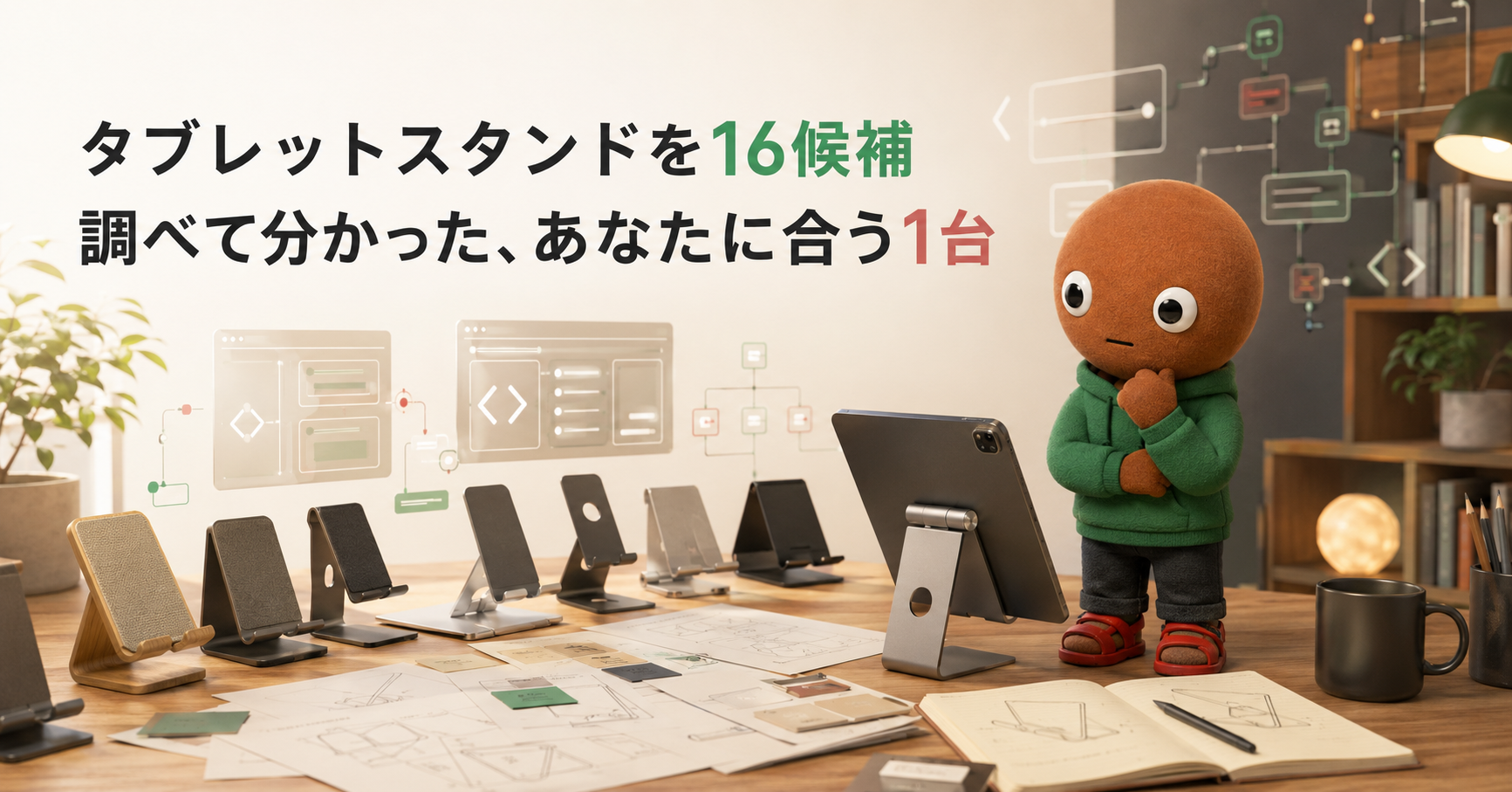 タブレットスタンドを16候補調べて分かった、あなたに合う1台